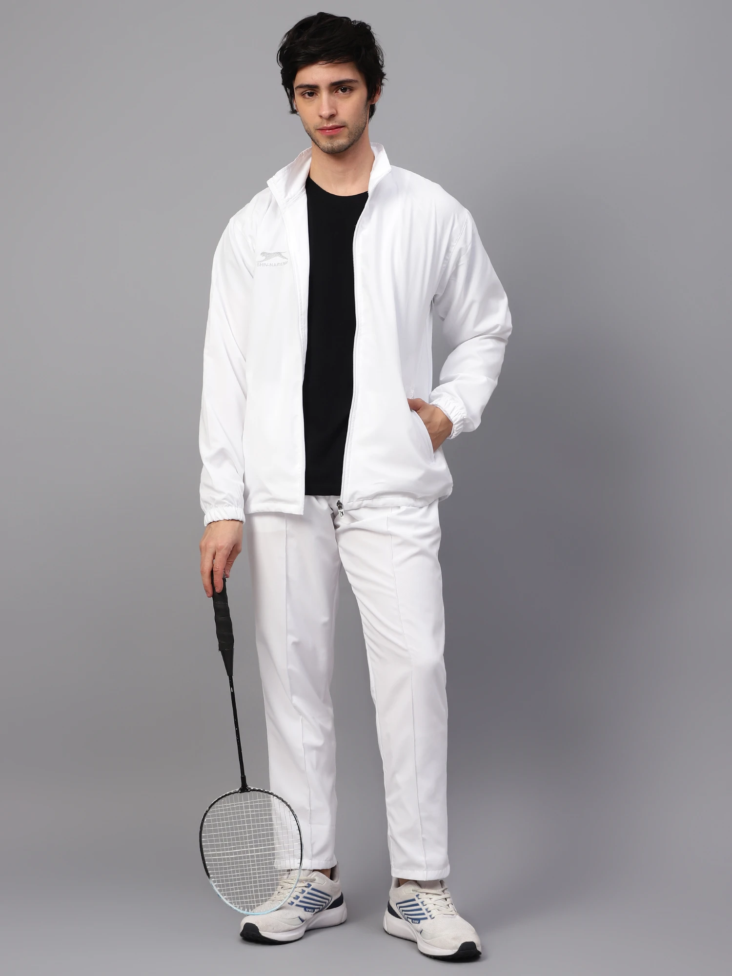 Men's white tracksuit set by Shiv Naresh