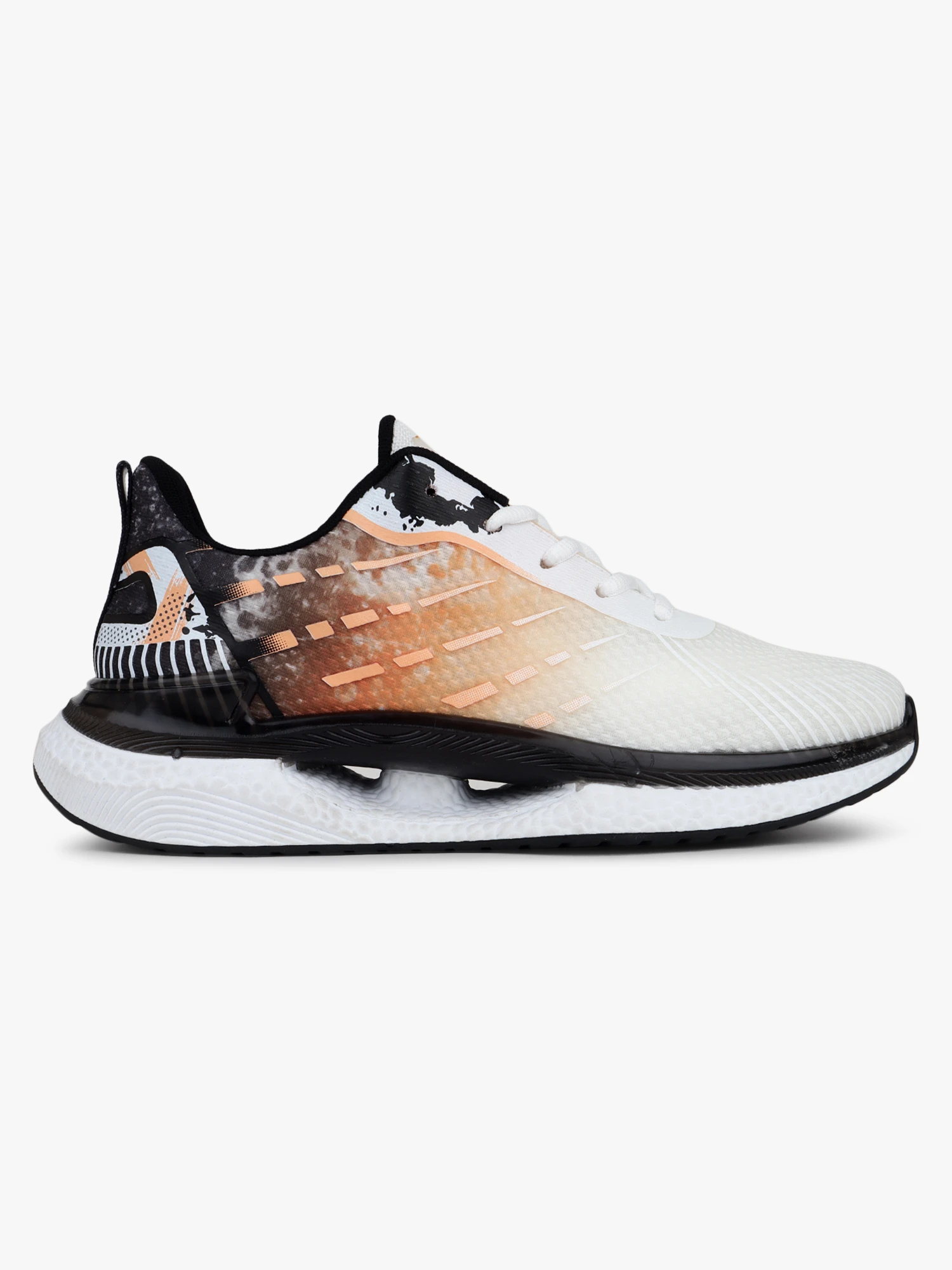 White and Black lace-up sports shoes – Shiv Naresh
