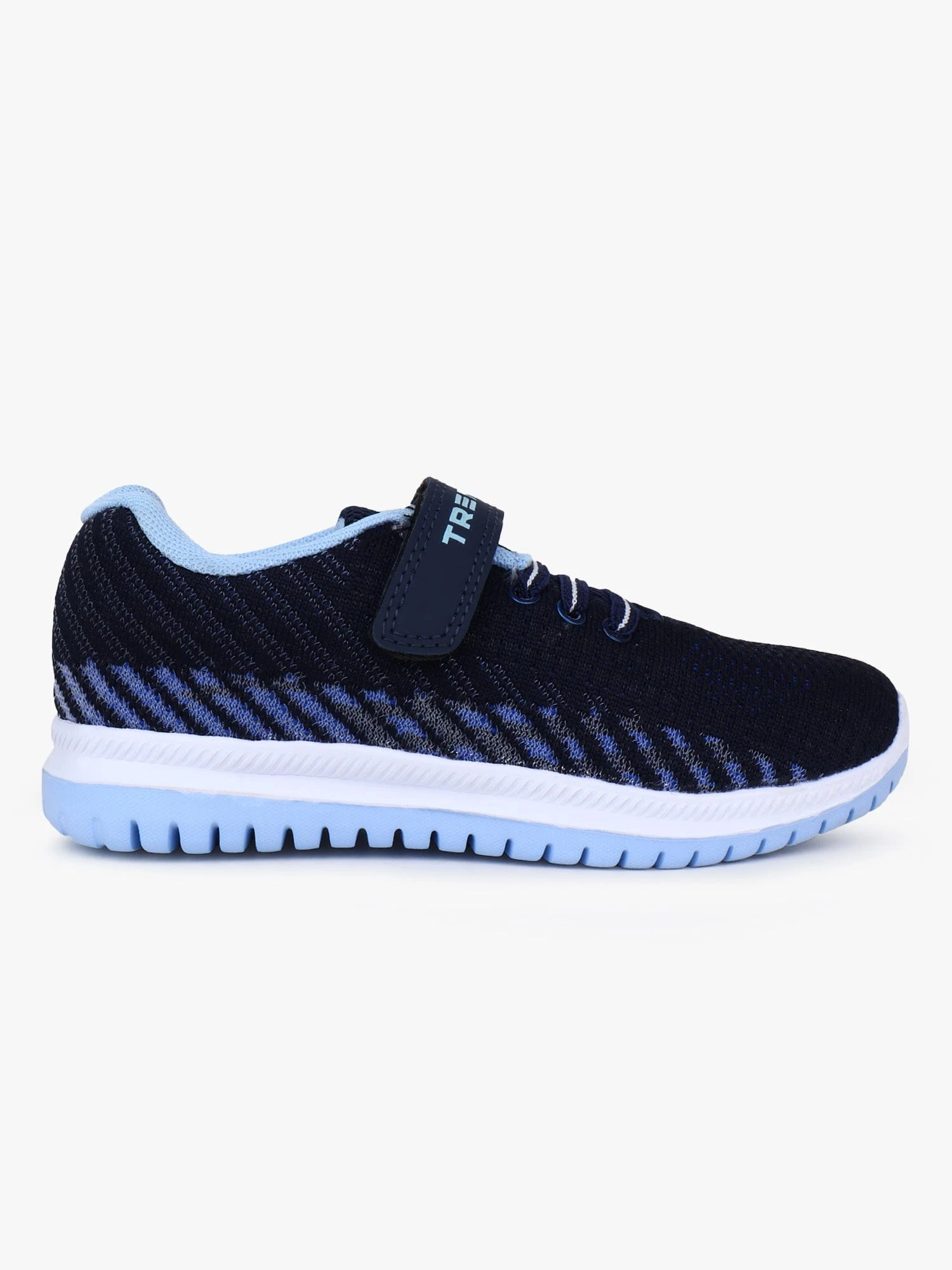 Navy Blue lace-up shoes for kids by Shivnaresh