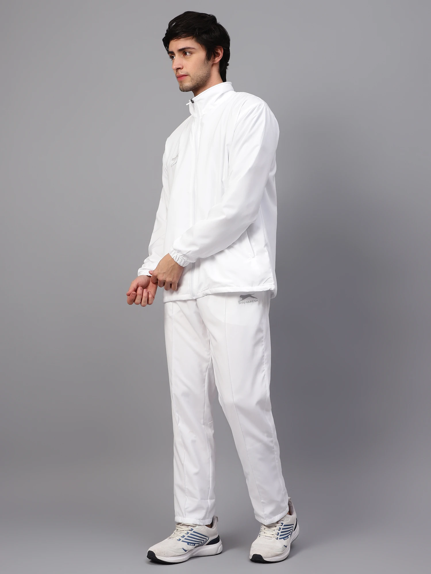 Men's white tracksuit set by Shiv Naresh