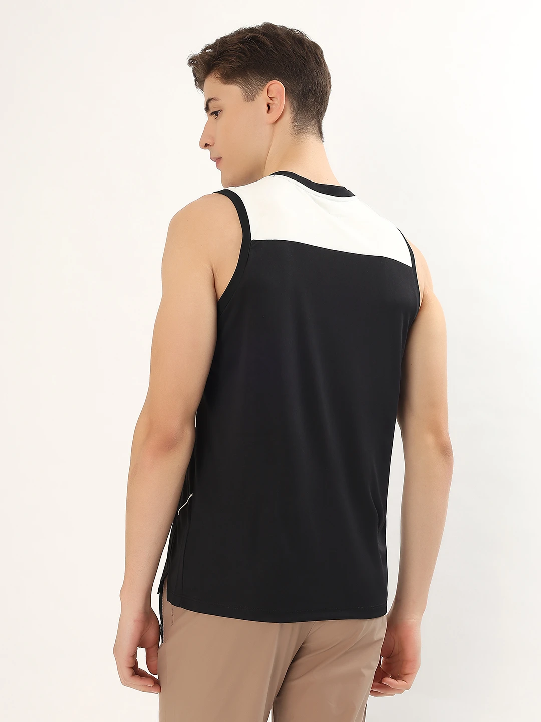 Men's Performance Training Tank Black White by Shiv Naresh