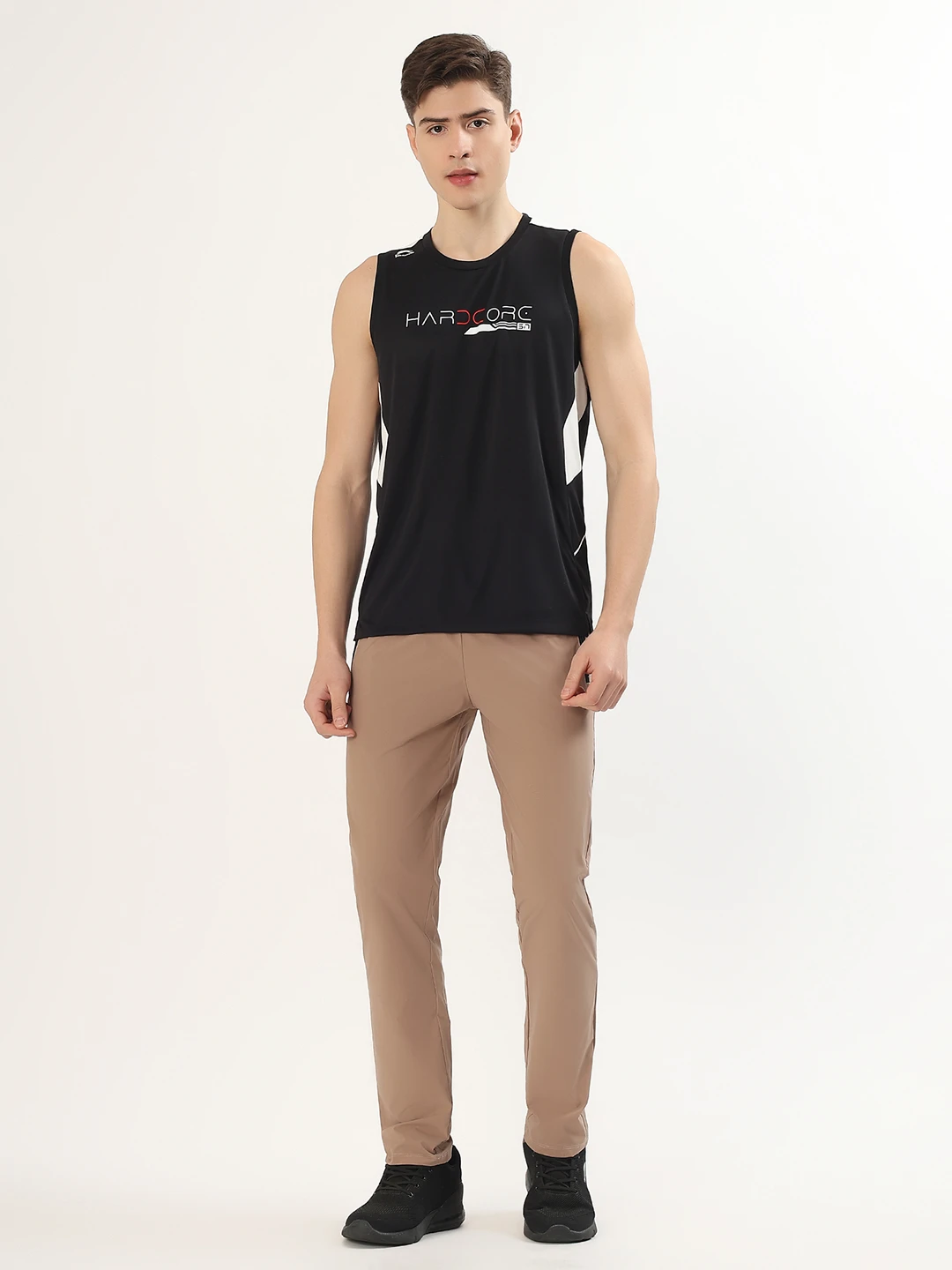 Men's Performance Training Tank Black White by Shiv Naresh