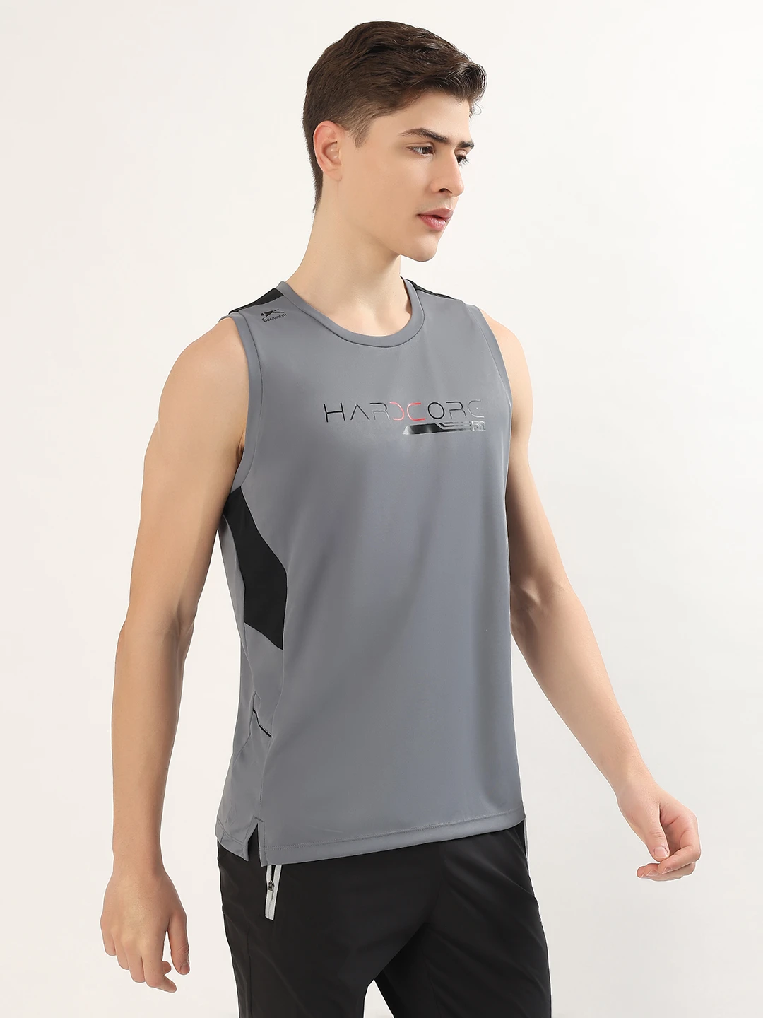 Men's Performance Training Tank Dark Grey Black by Shiv Naresh