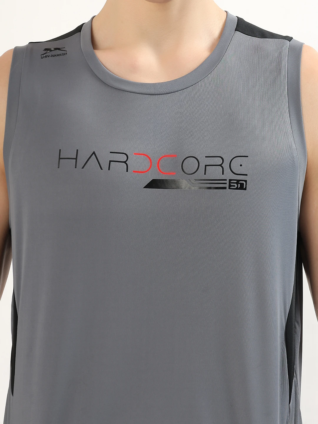 Men's Performance Training Tank Dark Grey Black by Shiv Naresh