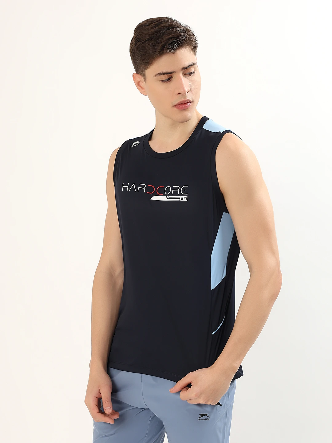 Men's Performance Training Tank Navy Sky by Shiv Naresh