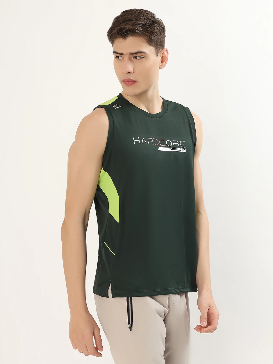 Men's Performance Training Tank Olive Parrot by Shiv Naresh