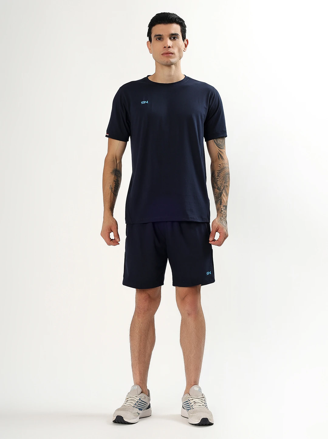 Men's Navy Athleisure Tri Set Gym Co Ord Set for Men Online India