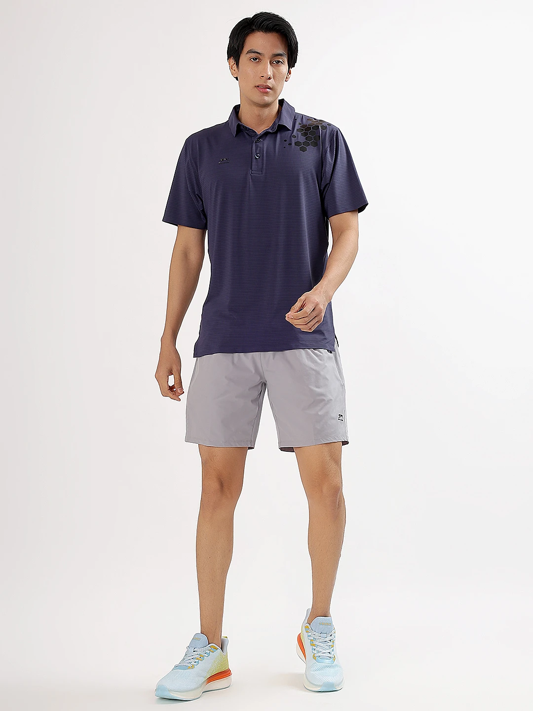 Men's Elite Performance Active Shorts Light Grey by Shiv Naresh