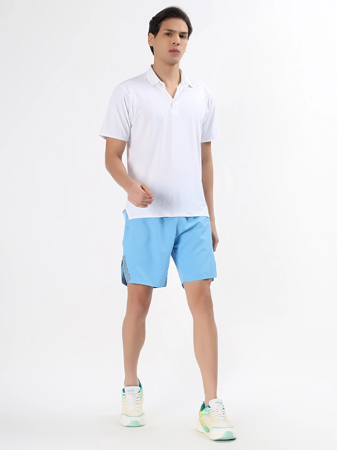 Men's Elite Performance Training Shorts Sky by Shiv Naresh