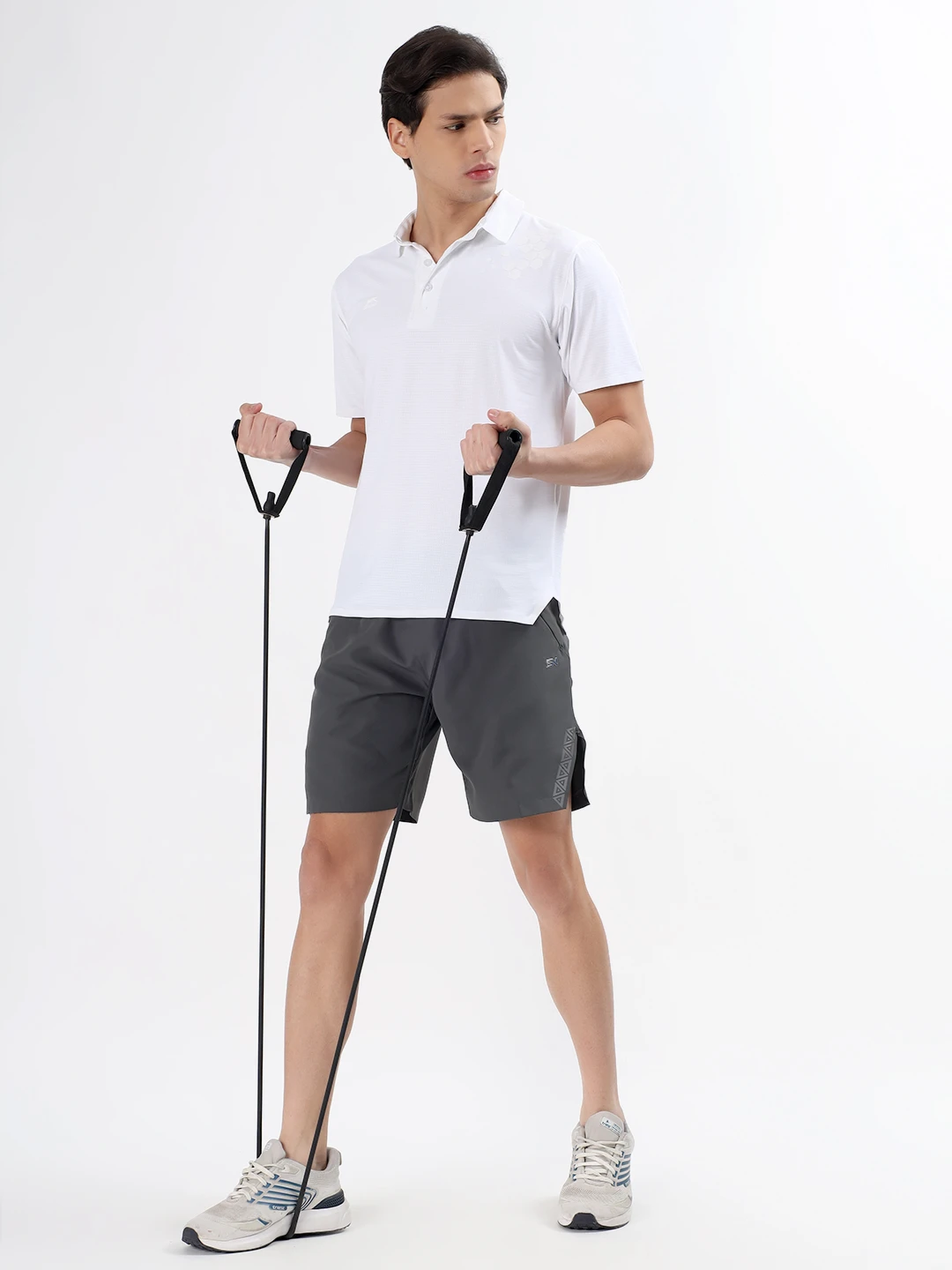 Men's Elite Performance Training Shorts Dark Grey by Shiv Naresh