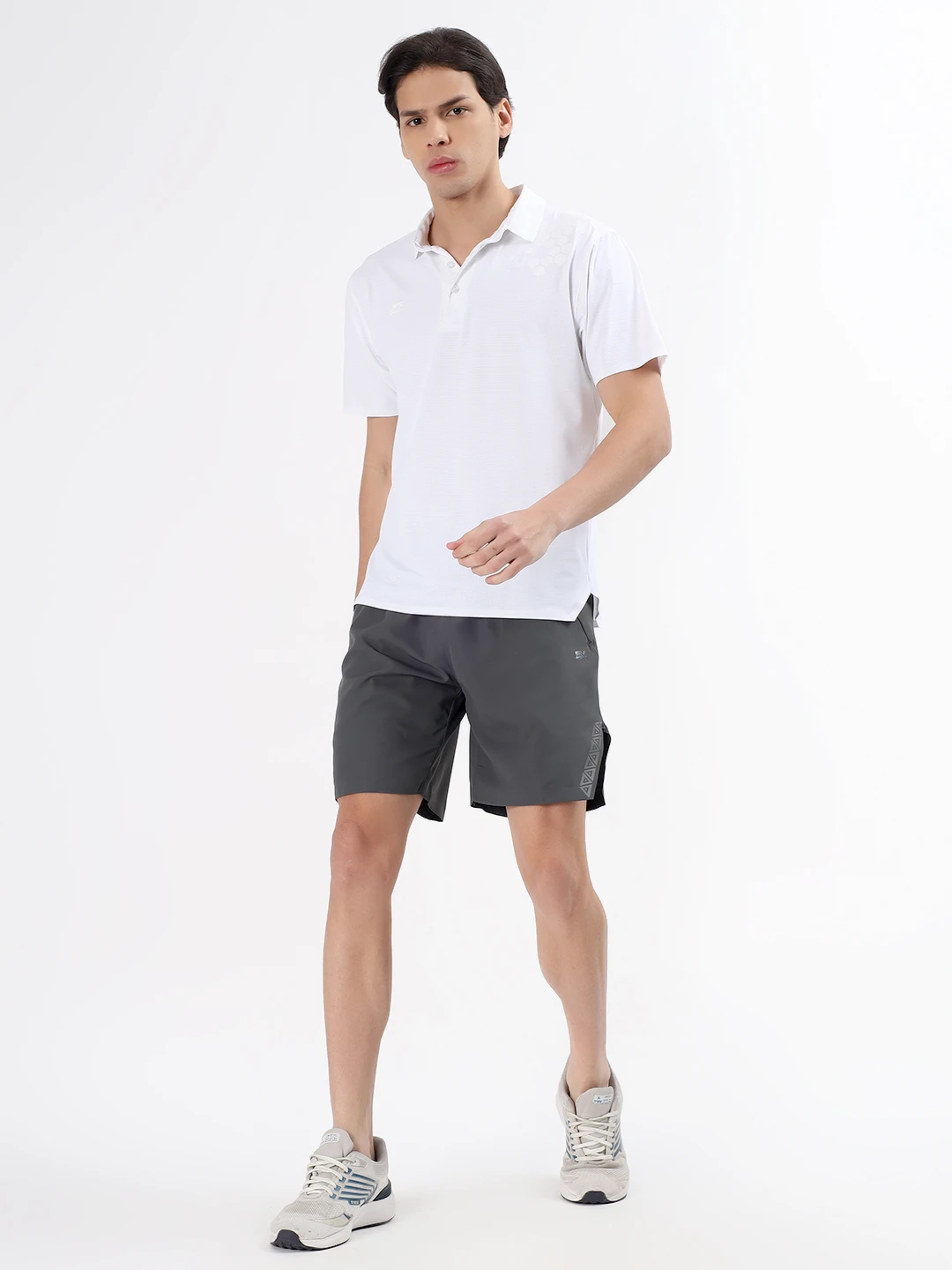 Men's Elite Performance Training Shorts Dark Grey by Shiv Naresh