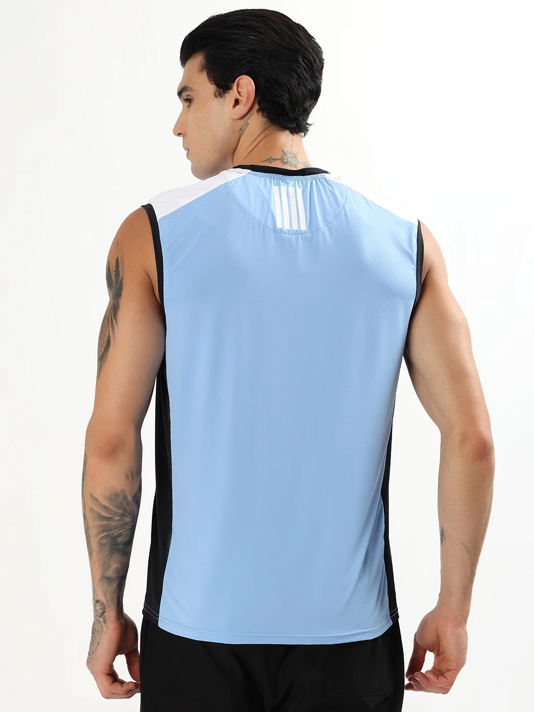 Men's Sky Sleeveless Gym T-Shirt for Workout and Training