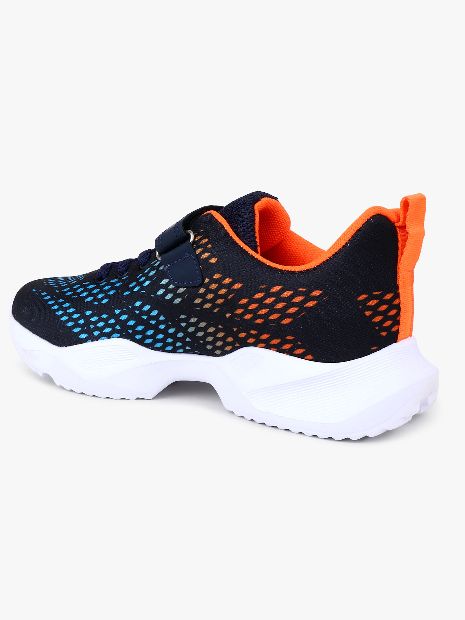 Kids sky blue orange lace-up sports shoes for Boys
