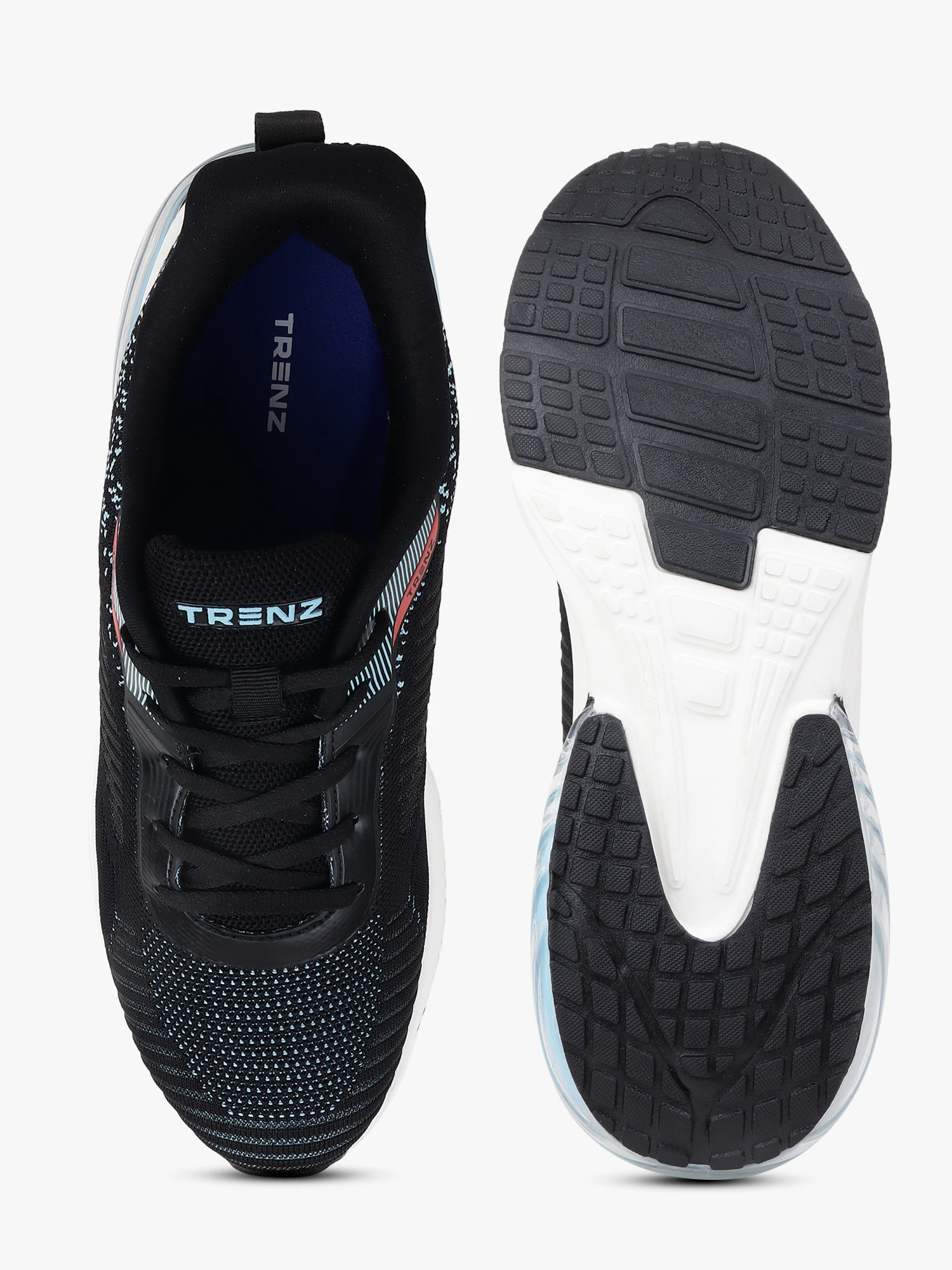White & Sky Blue lace-up sports shoes – Shiv Naresh