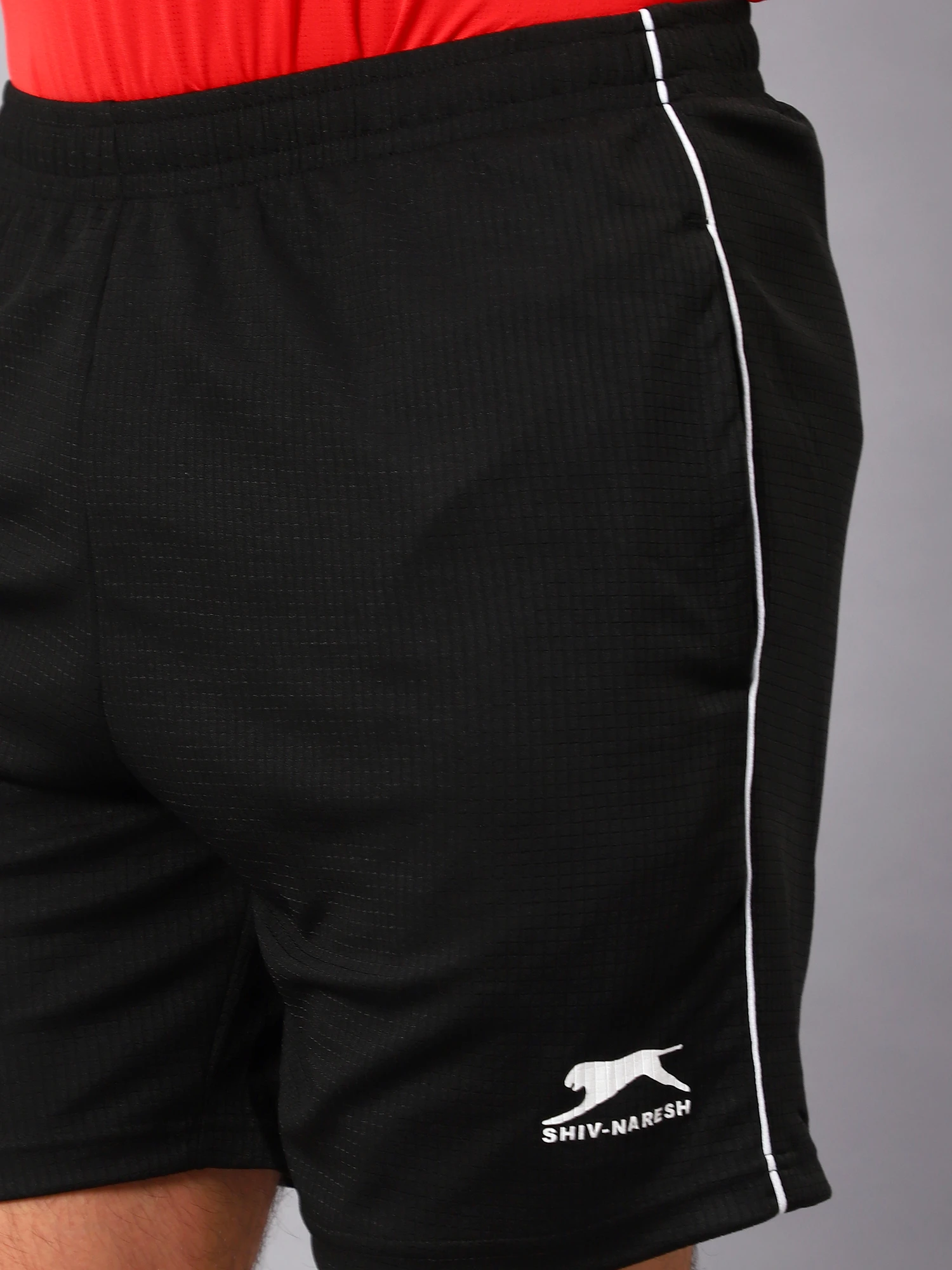 Polysquare Black White Sports Shorts for men