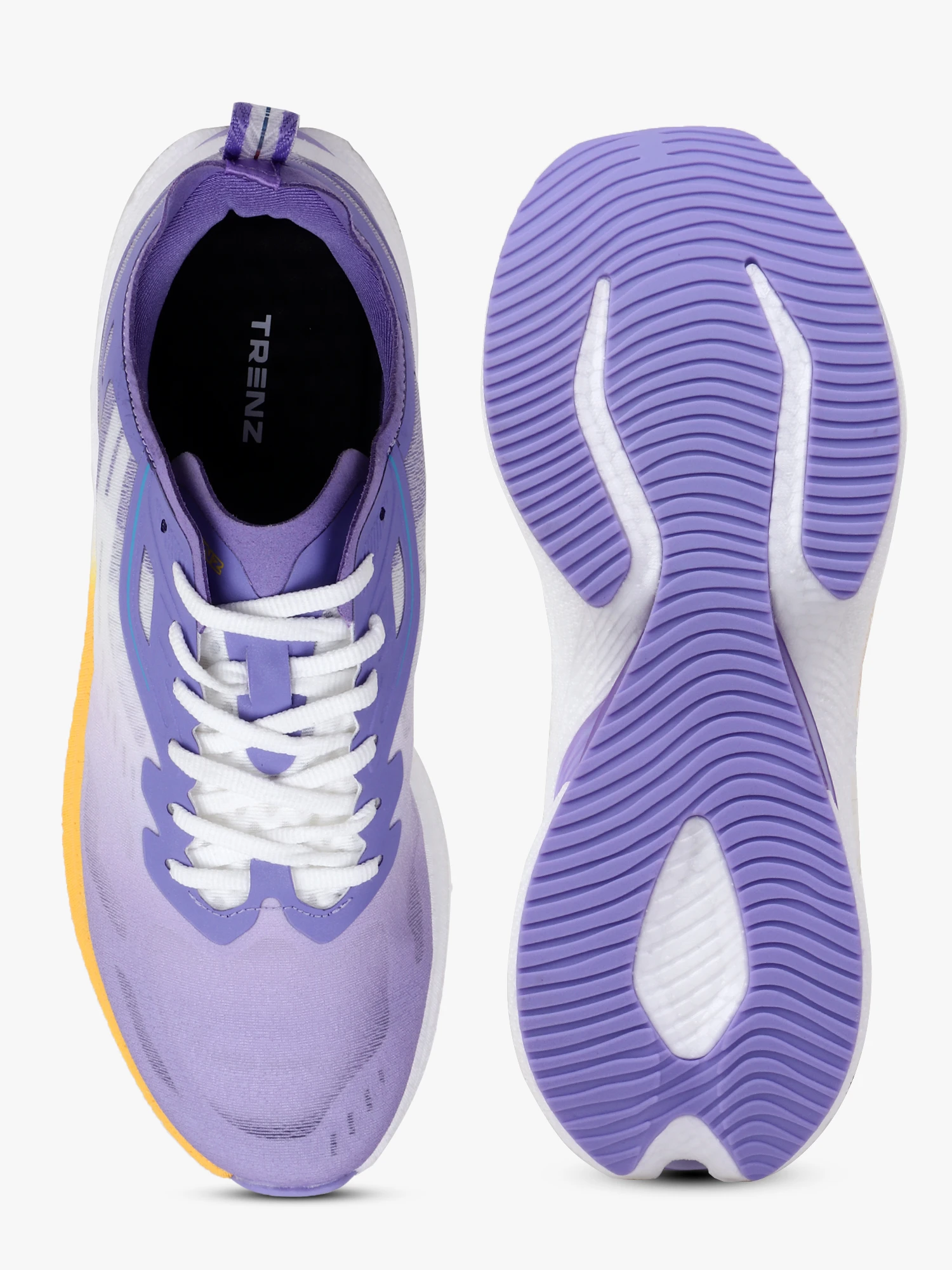 Mustard Purple Lace-Up Sports Shoes for Men