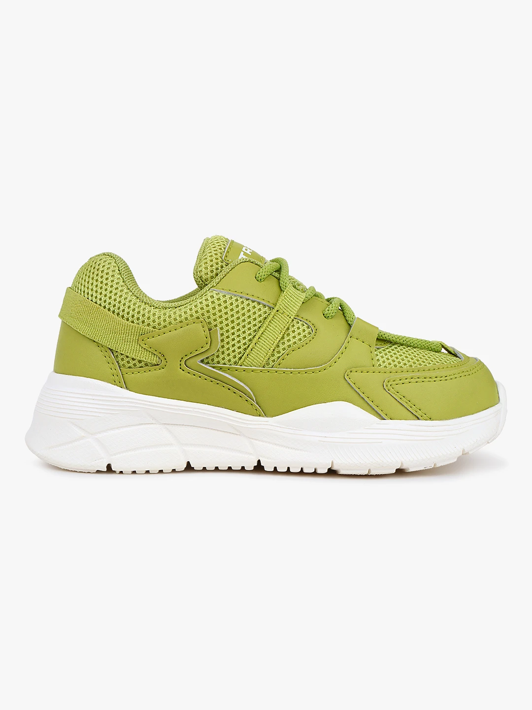Kids Neon Green lace-up shoes for girls Shiv Naresh