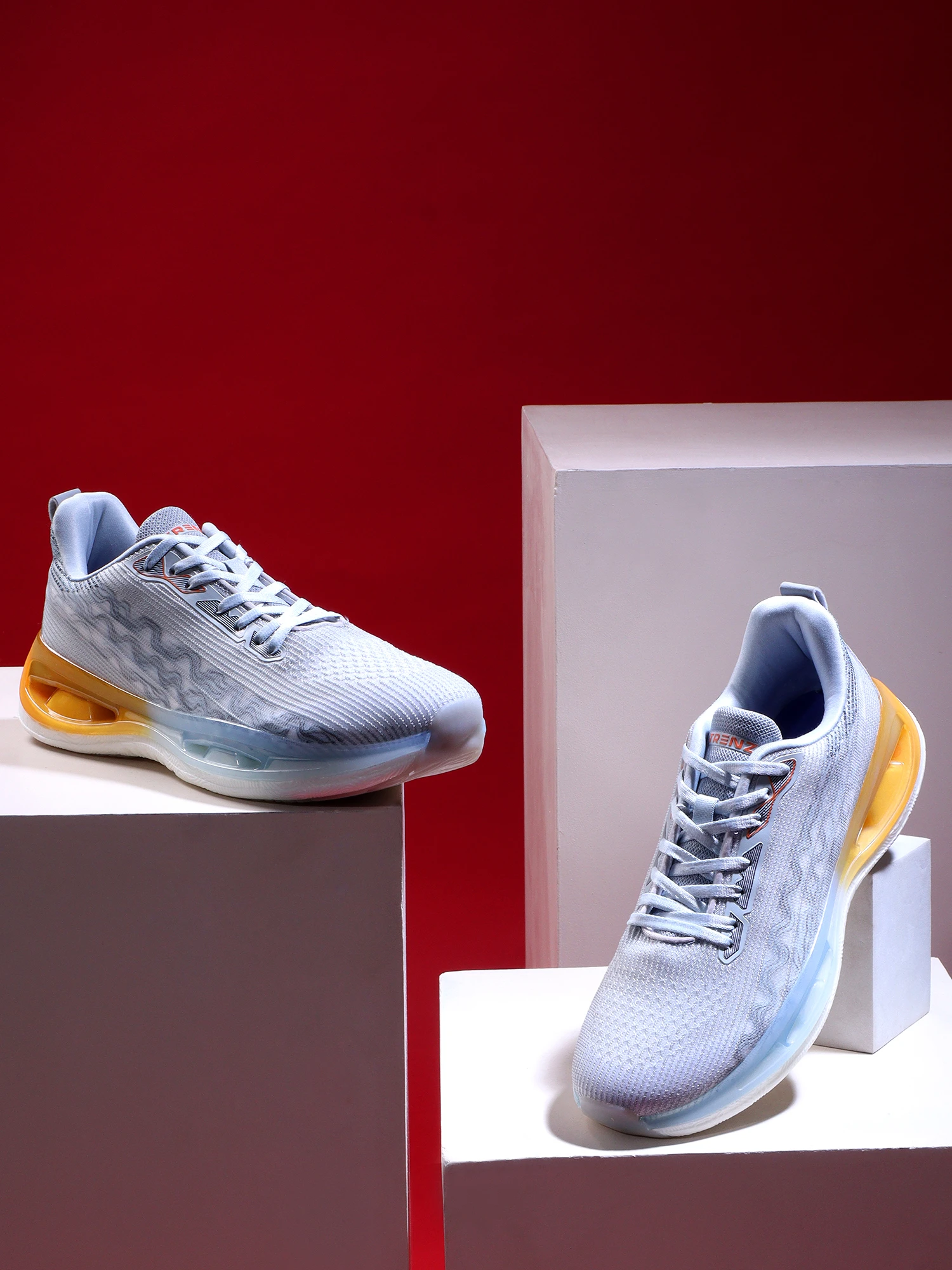 Grey lace-up sports shoes for men – Shiv Naresh