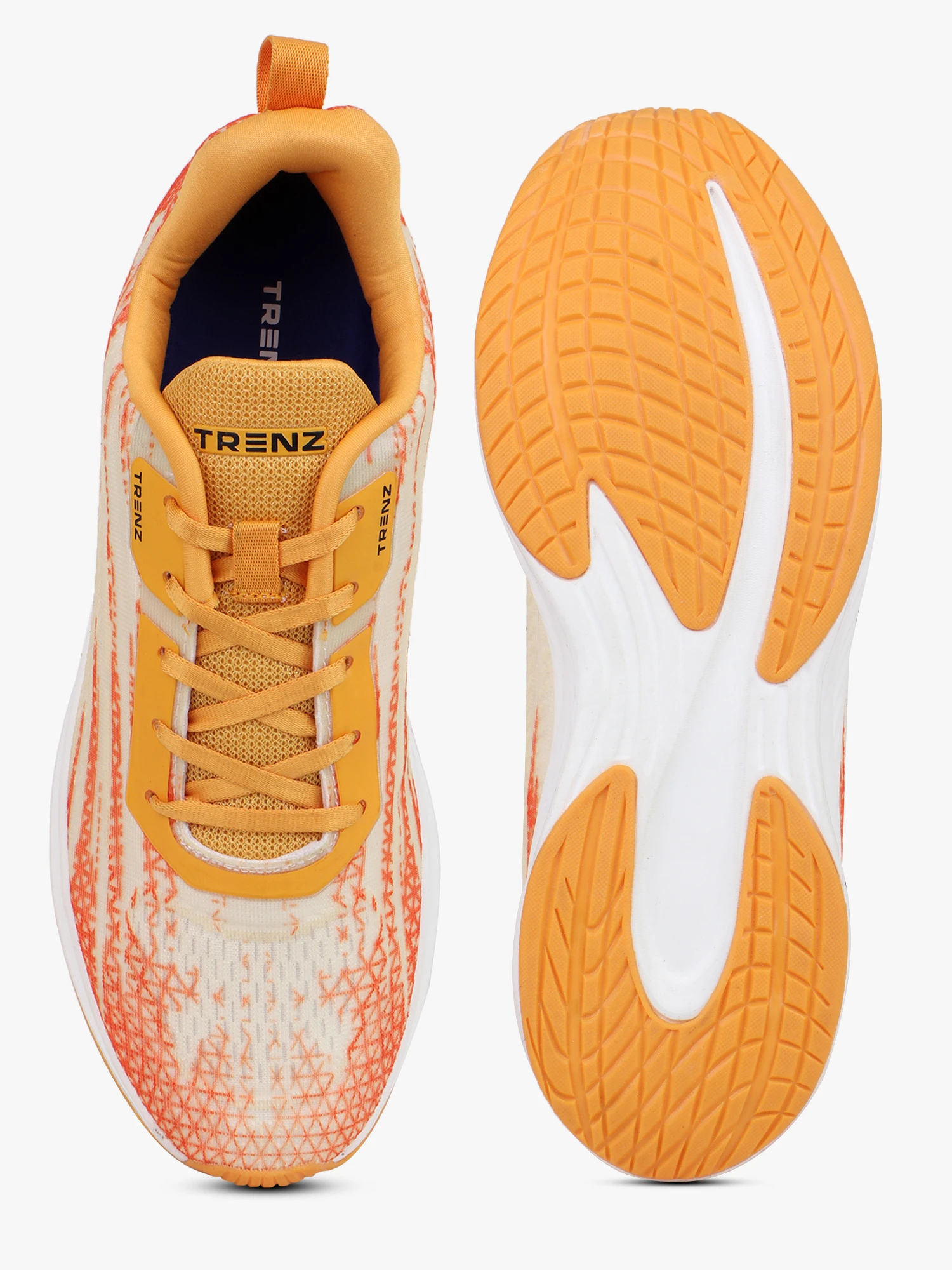 Men's Yellow and Orange Lace-Up Shoes by Shiv Naresh