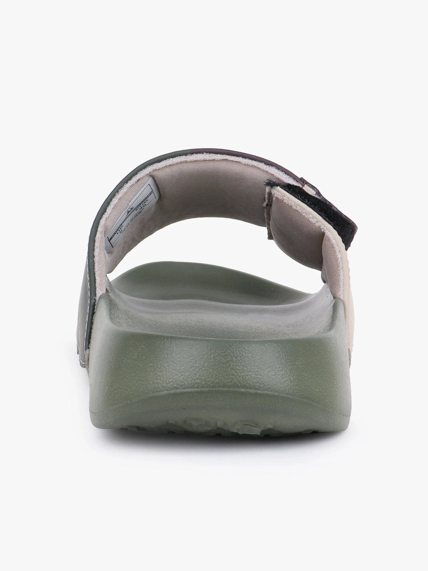 Beige and olive green slip-on slider Slippers for men