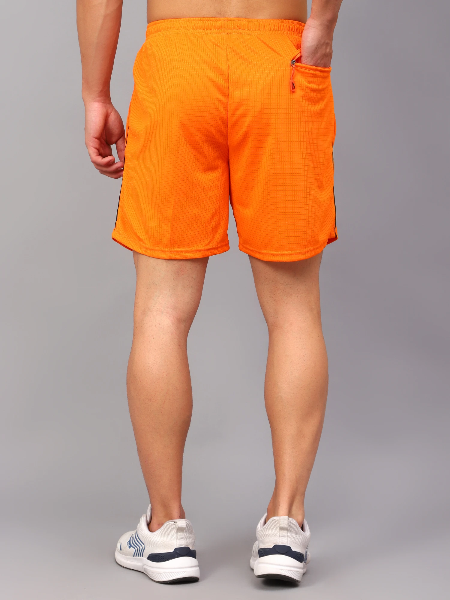 Polysquare Orange Black Sports Shorts for men