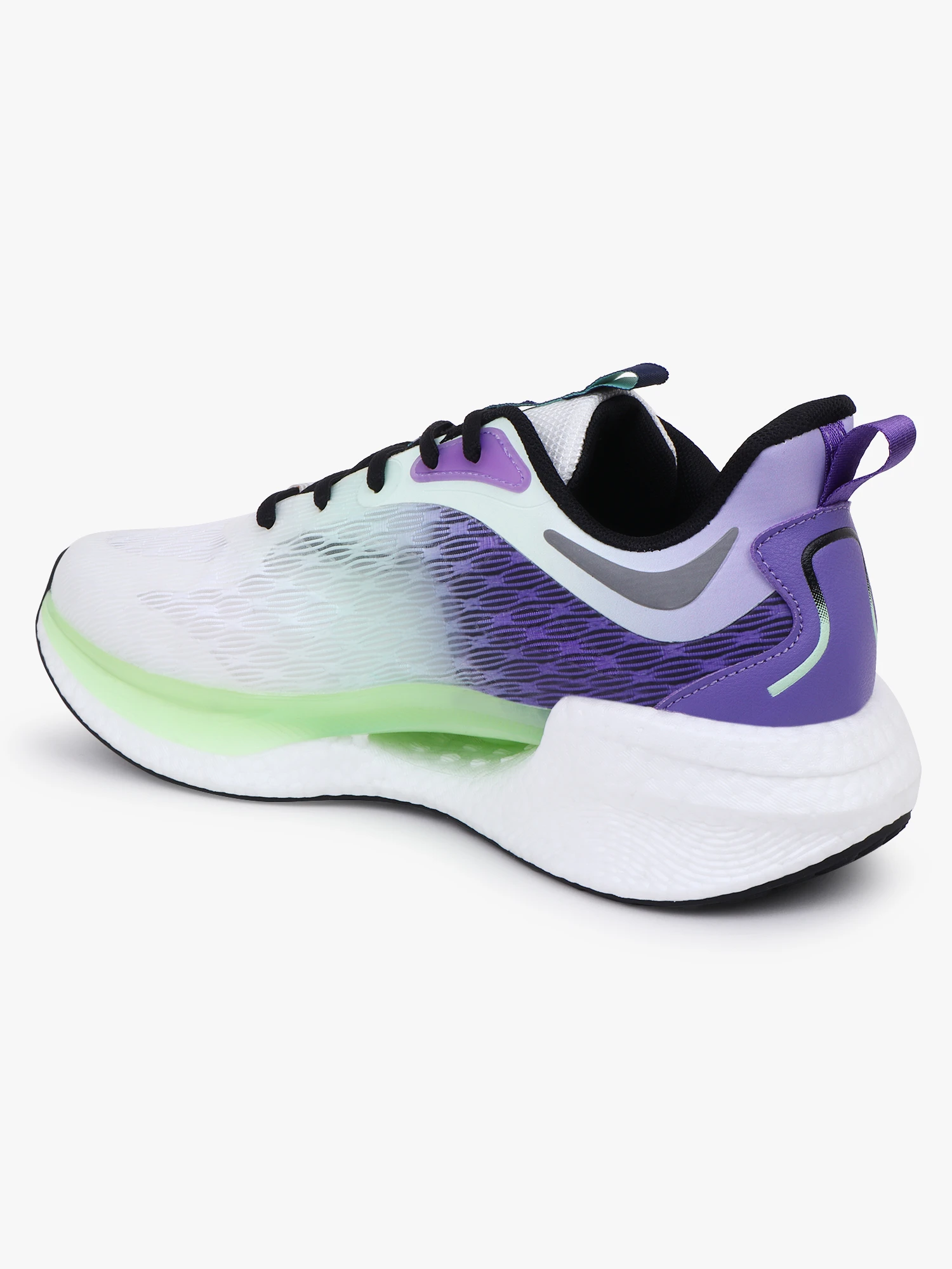 Men's lace-up shoes in purple and green