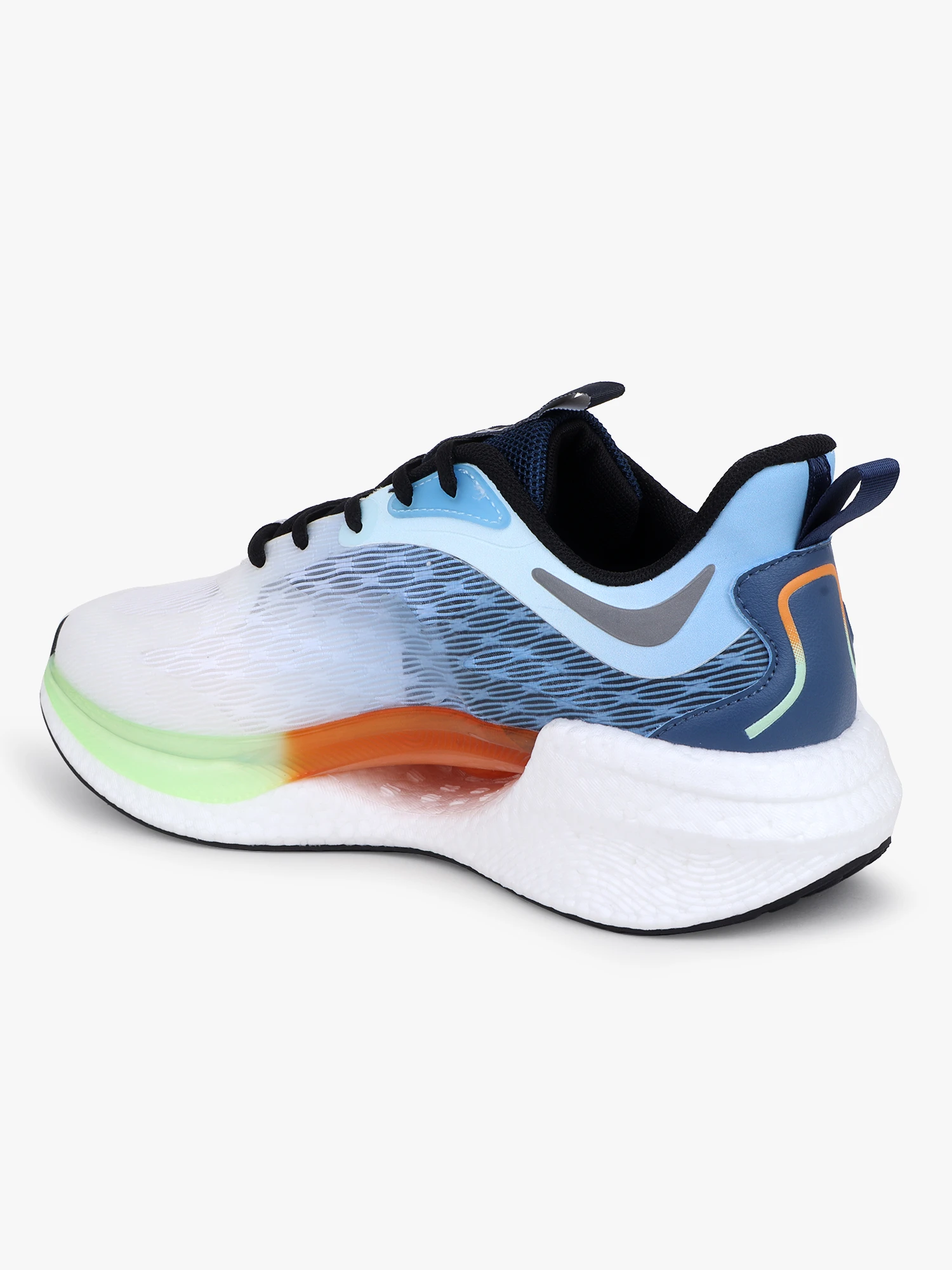 Men's lace-up shoes in sky blue and orange