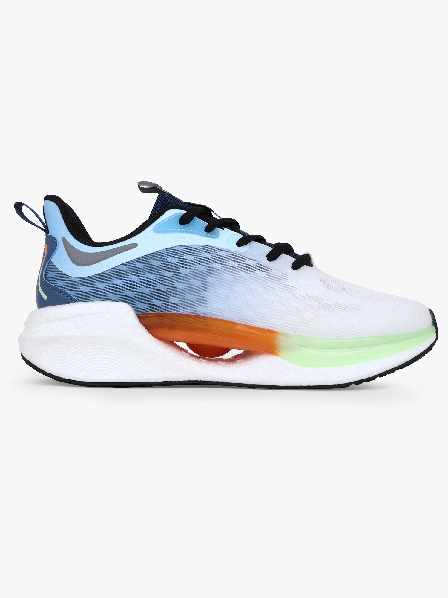 Men's lace-up shoes in sky blue and orange