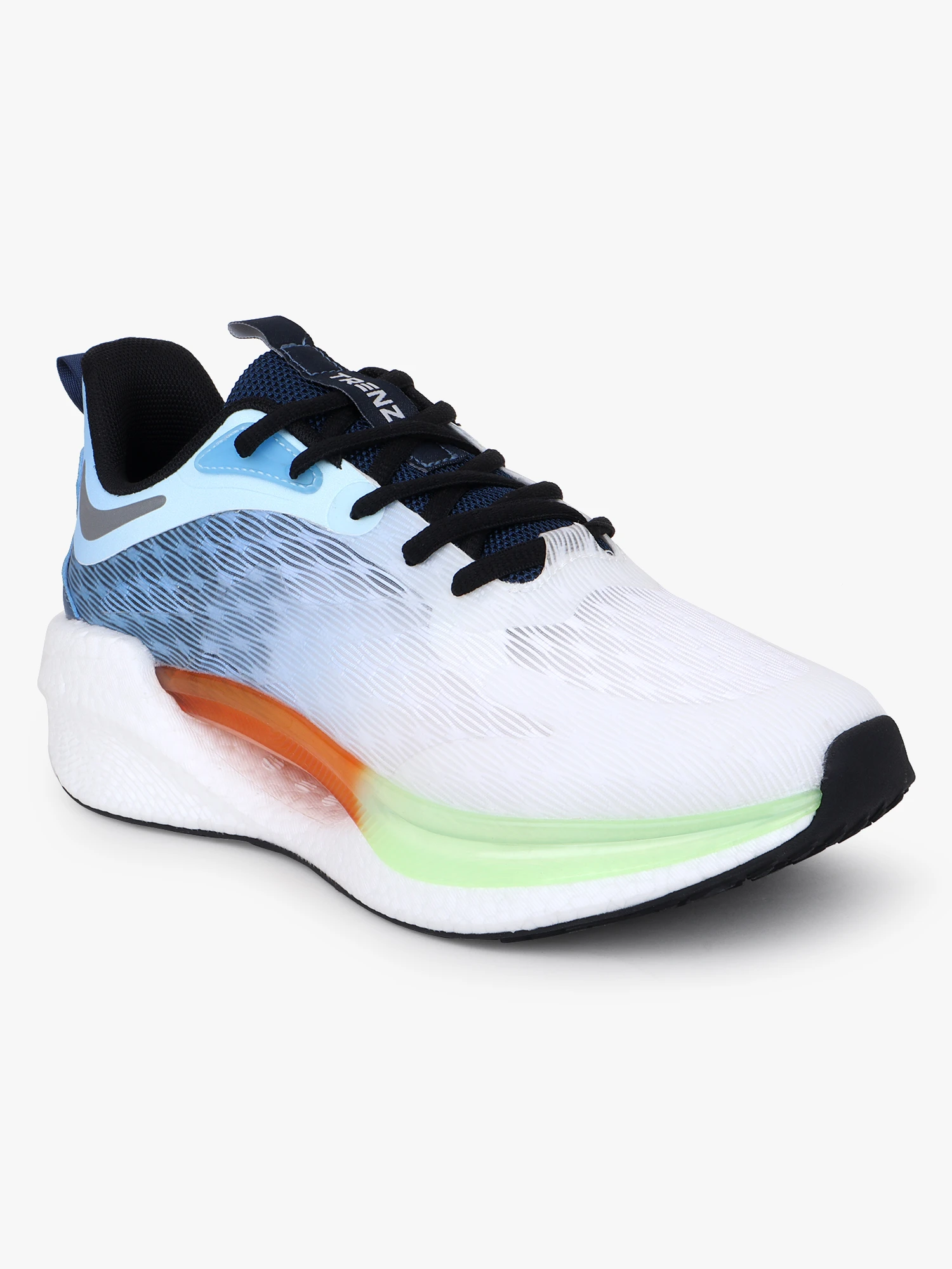 Men's lace-up shoes in sky blue and orange