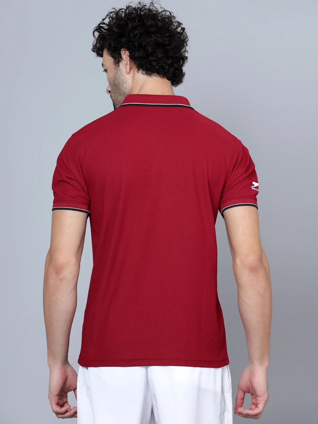 Men's Maroon DualHue Tipped Polo T-Shirt