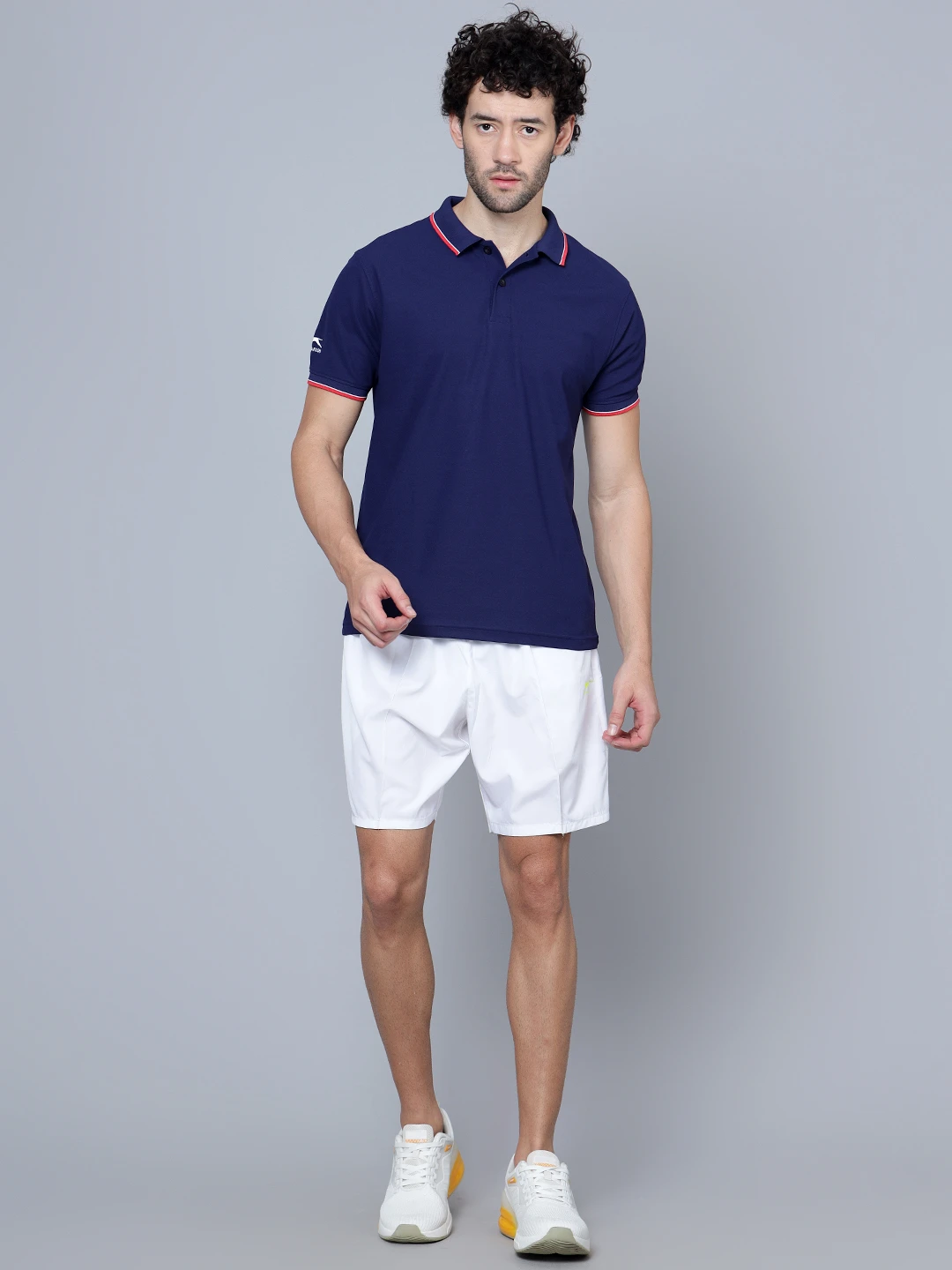 Men's Navy Blue DualHue Tipped Polo T-Shirt