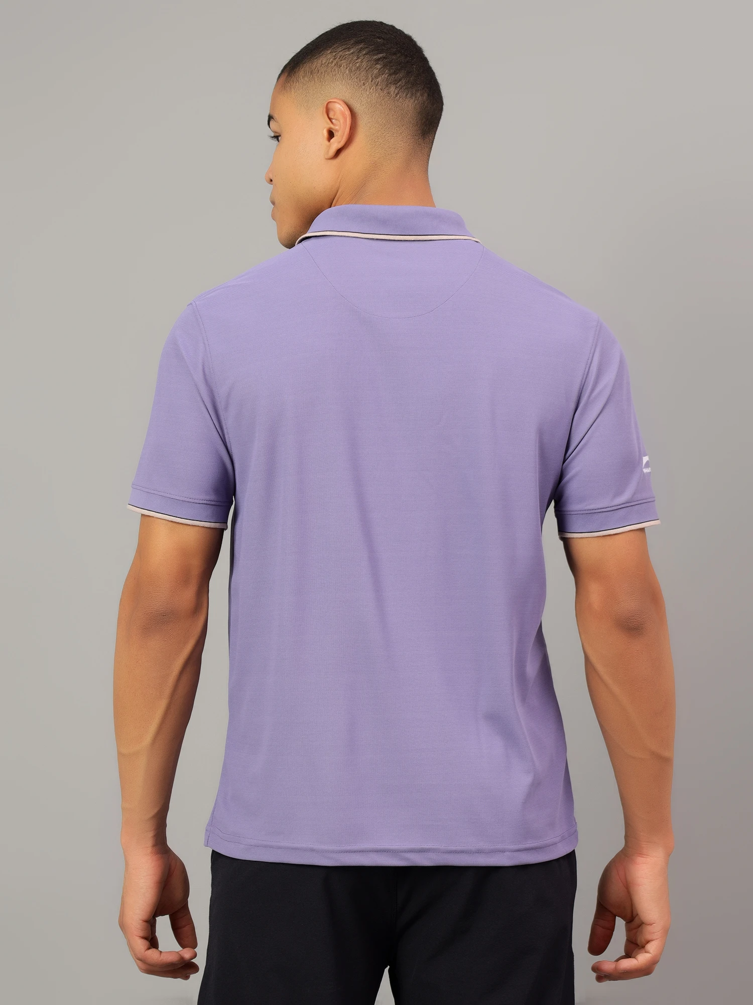 Men's Purple DualHue Tipped Polo T-Shirt