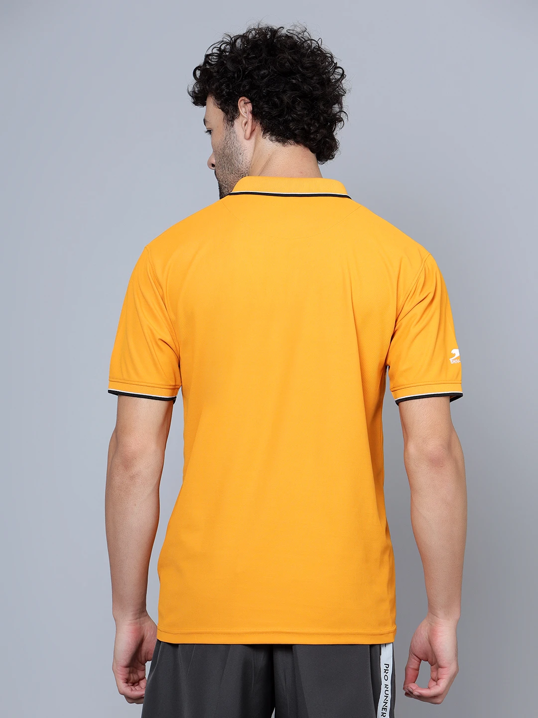 Men's Mustard DualHue Tipped Polo T-Shirt