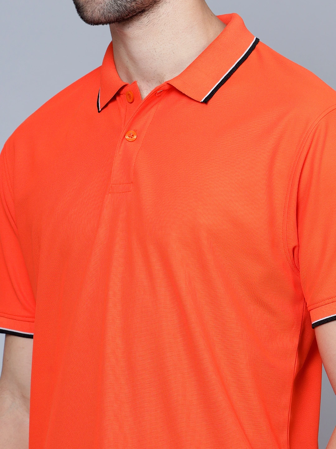 Men's Rust DualHue Tipped Polo T-Shirt