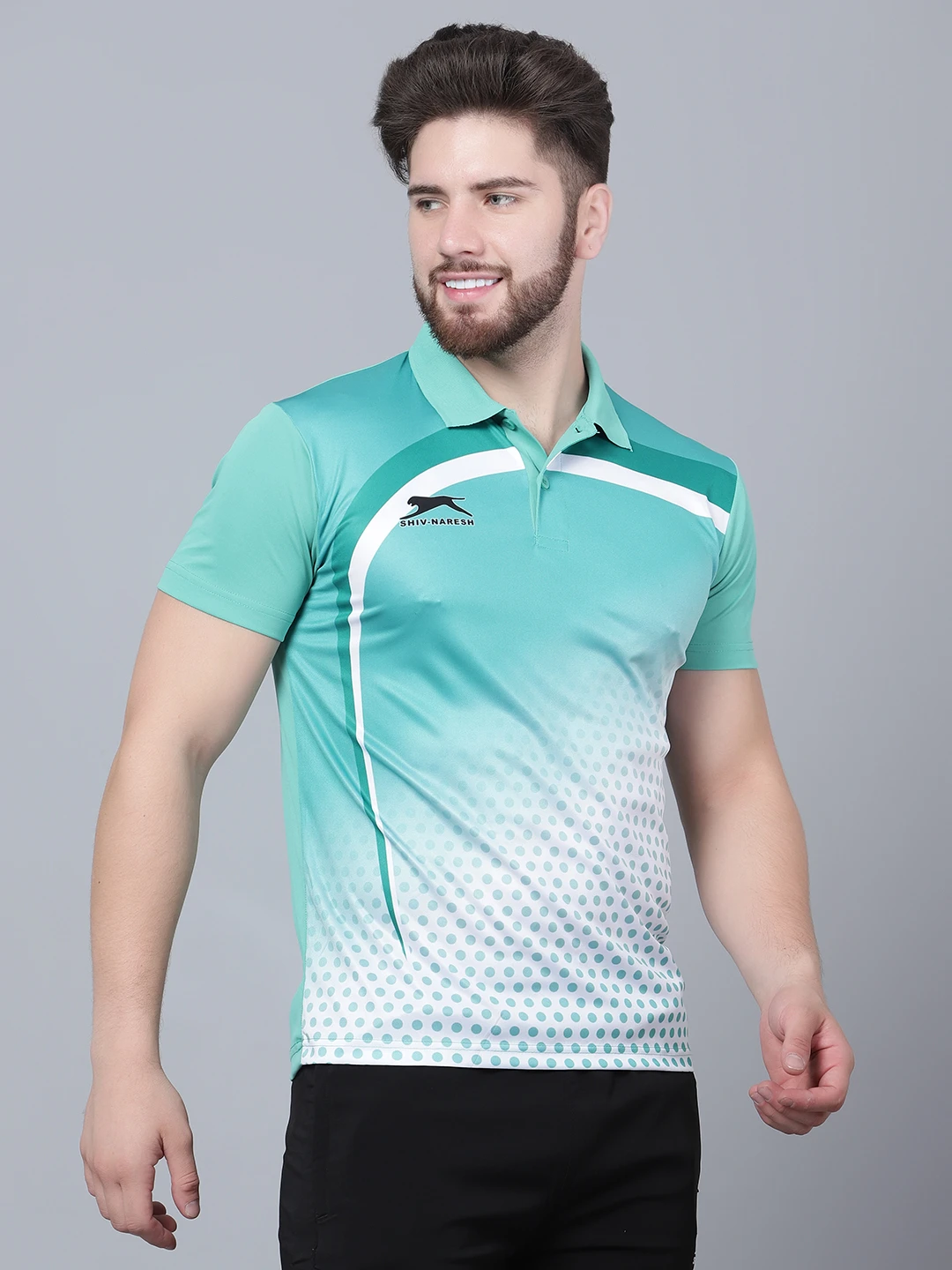 Men’s Green Fit Burst Polo T-Shirt – Shiv Naresh