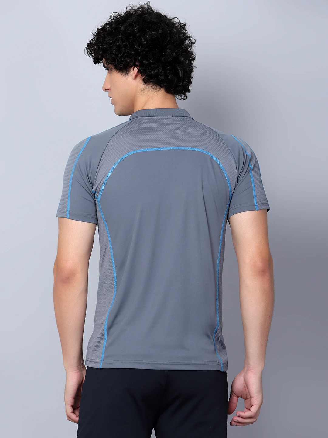 Dark Grey Quick‑Dry Performance Polo for men – Shiv Naresh