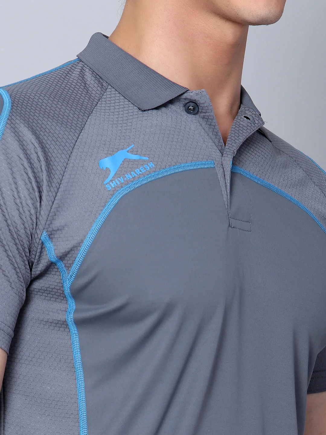 Dark Grey Quick‑Dry Performance Polo for men – Shiv Naresh