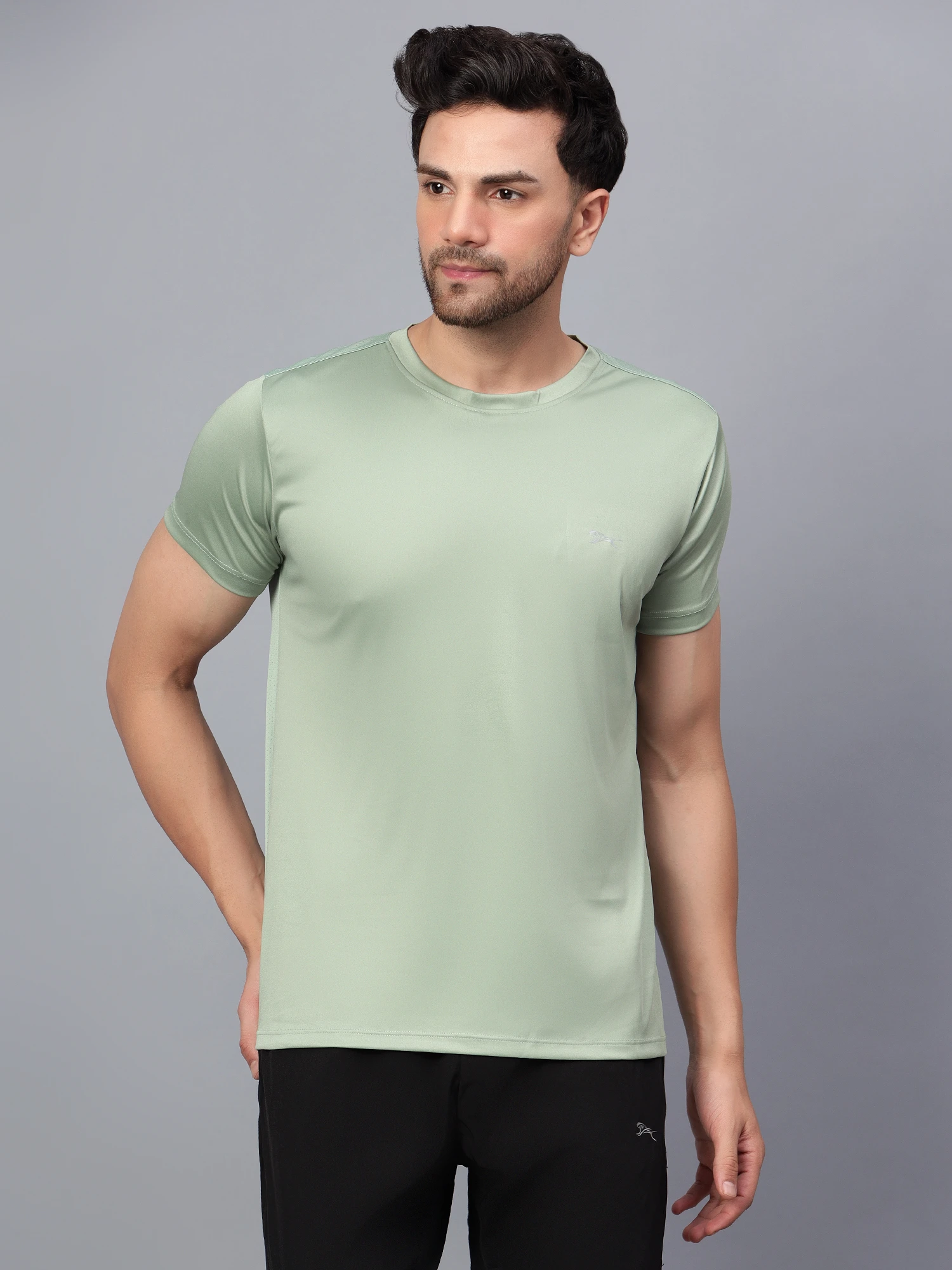 Men’s Dusky Green Cotton Round Neck T-Shirt – Core Collection by Shiv Naresh