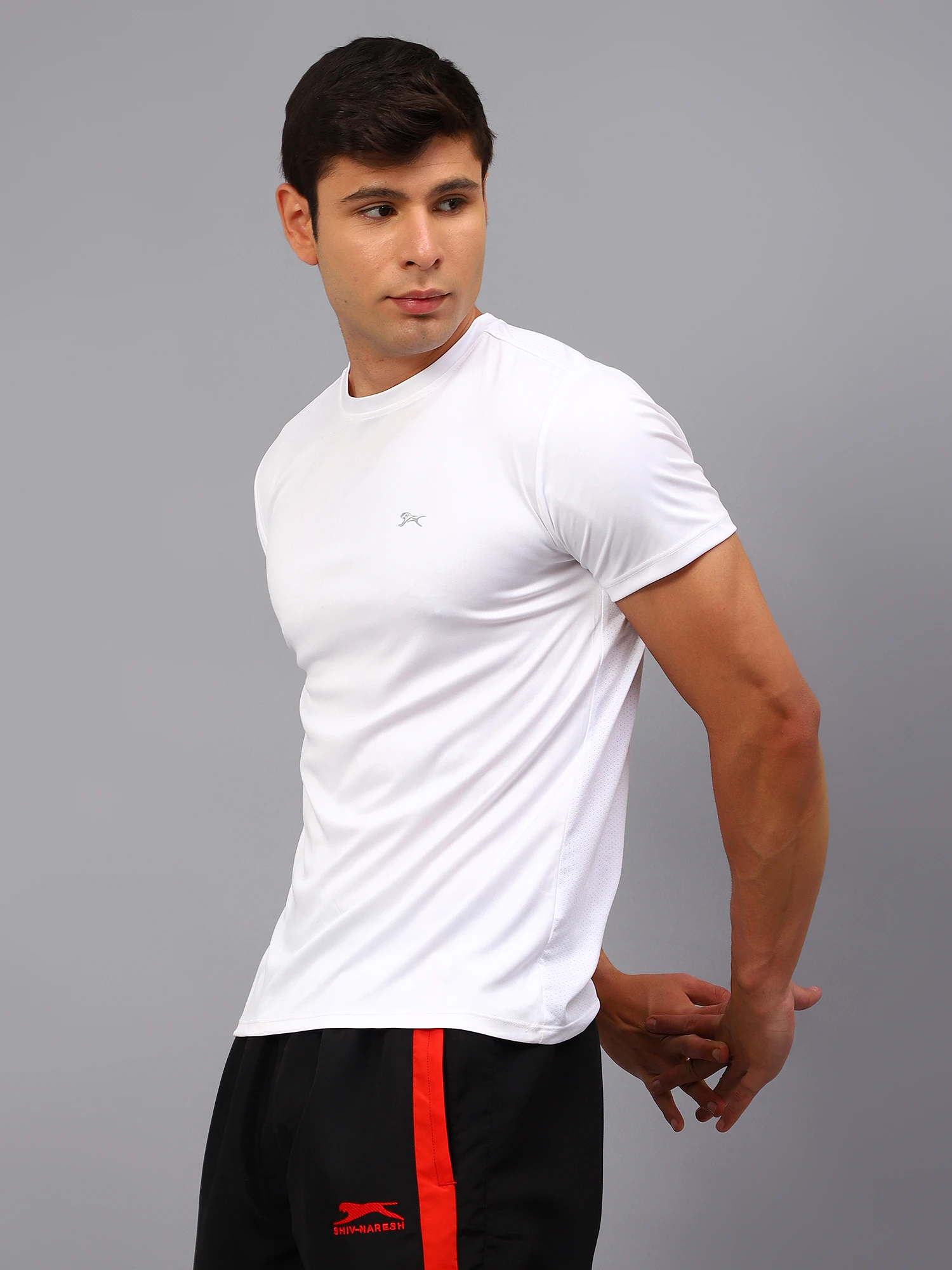 Men’s White Round Neck Cotton T-Shirt – Core Collection by Shiv Naresh