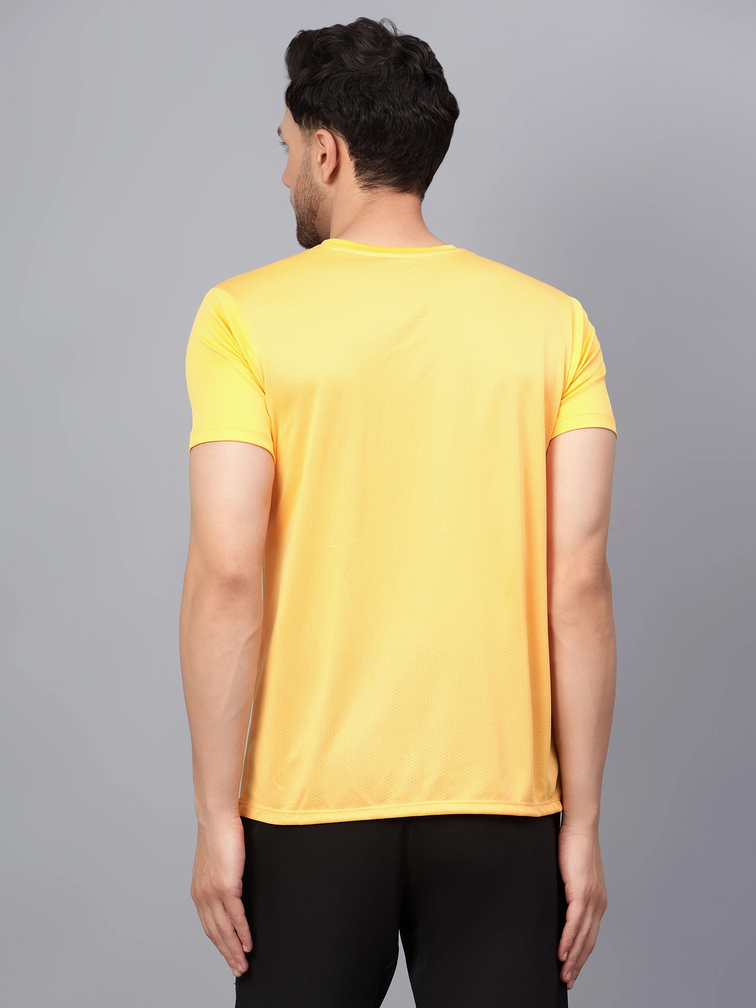 Men’s Mustard Round Neck Cotton T-Shirt – Core Collection Shiv Naresh