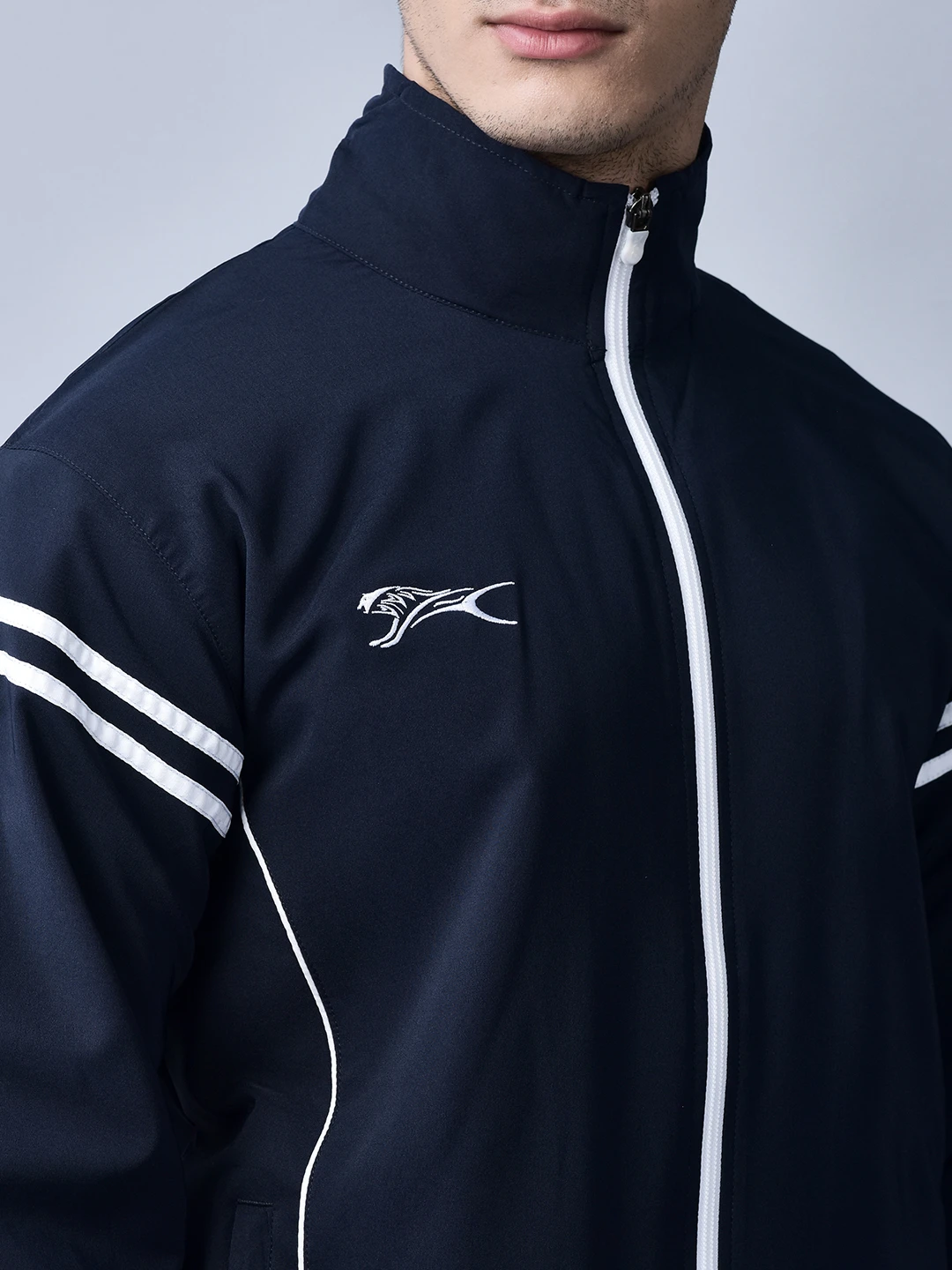 Buy Men's sports tracksuit in navy blue online - Shivnaresh