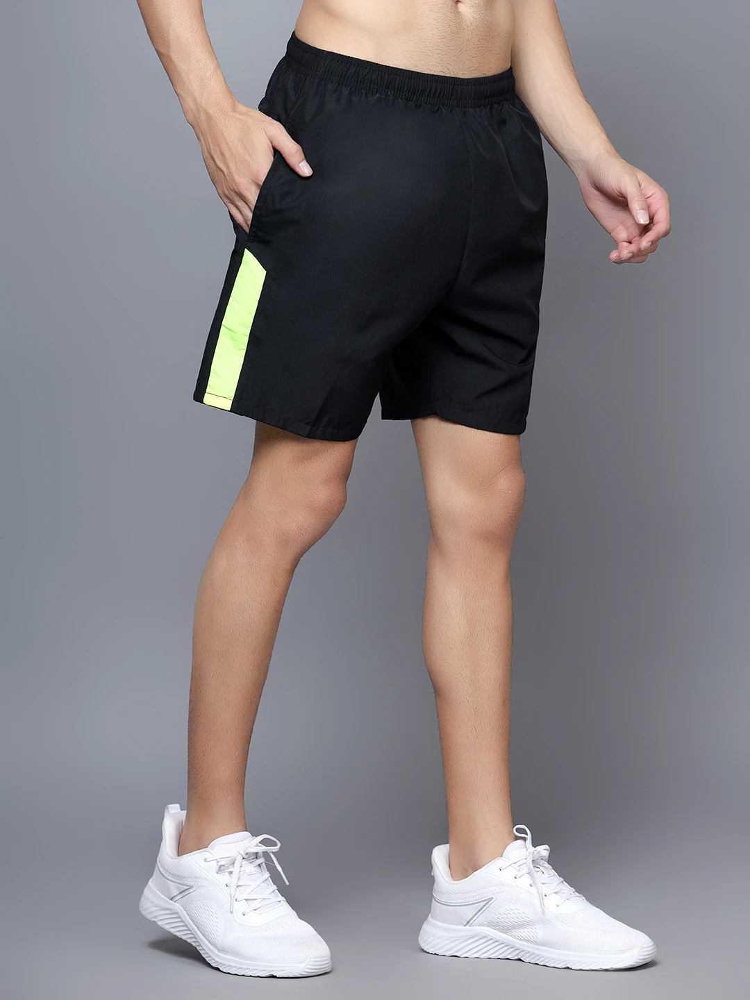 Black F.Scent Shiv Naresh Running Shorts for men