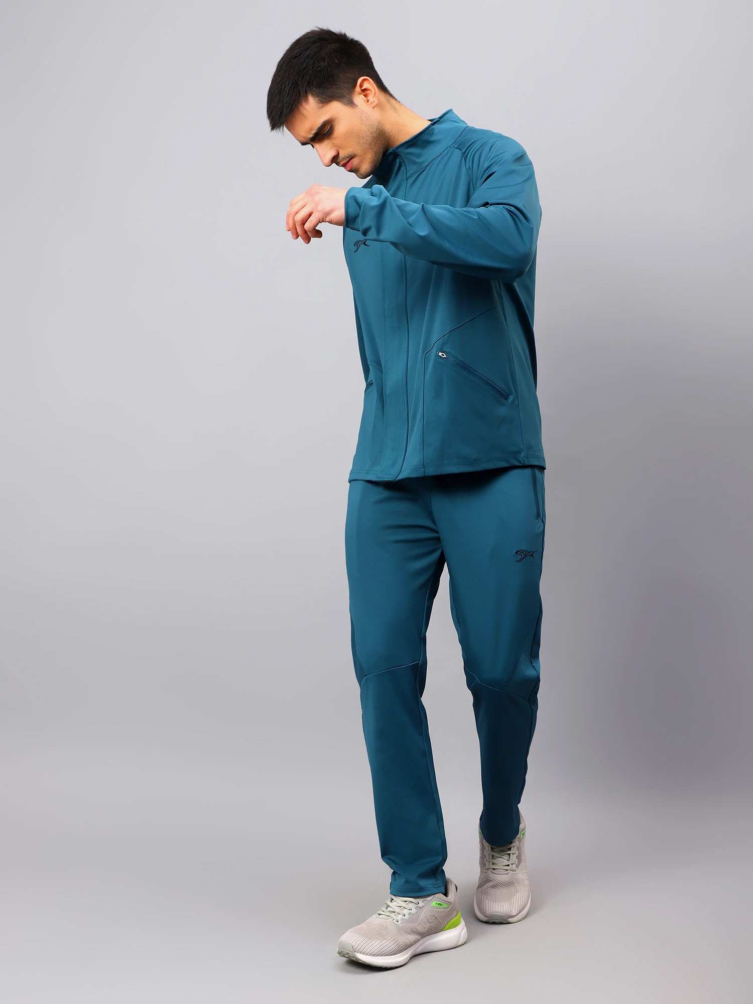 Men's Airforce Blue Tracksuit by Shiv Naresh