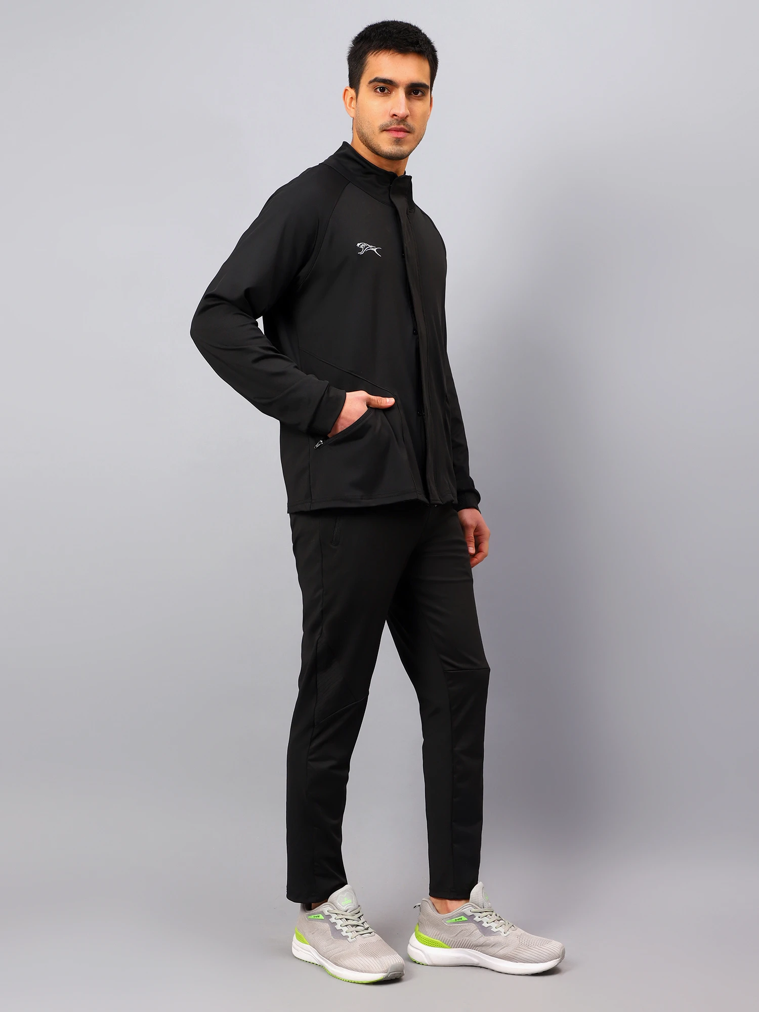 Men's Black Tracksuit by Shiv Naresh