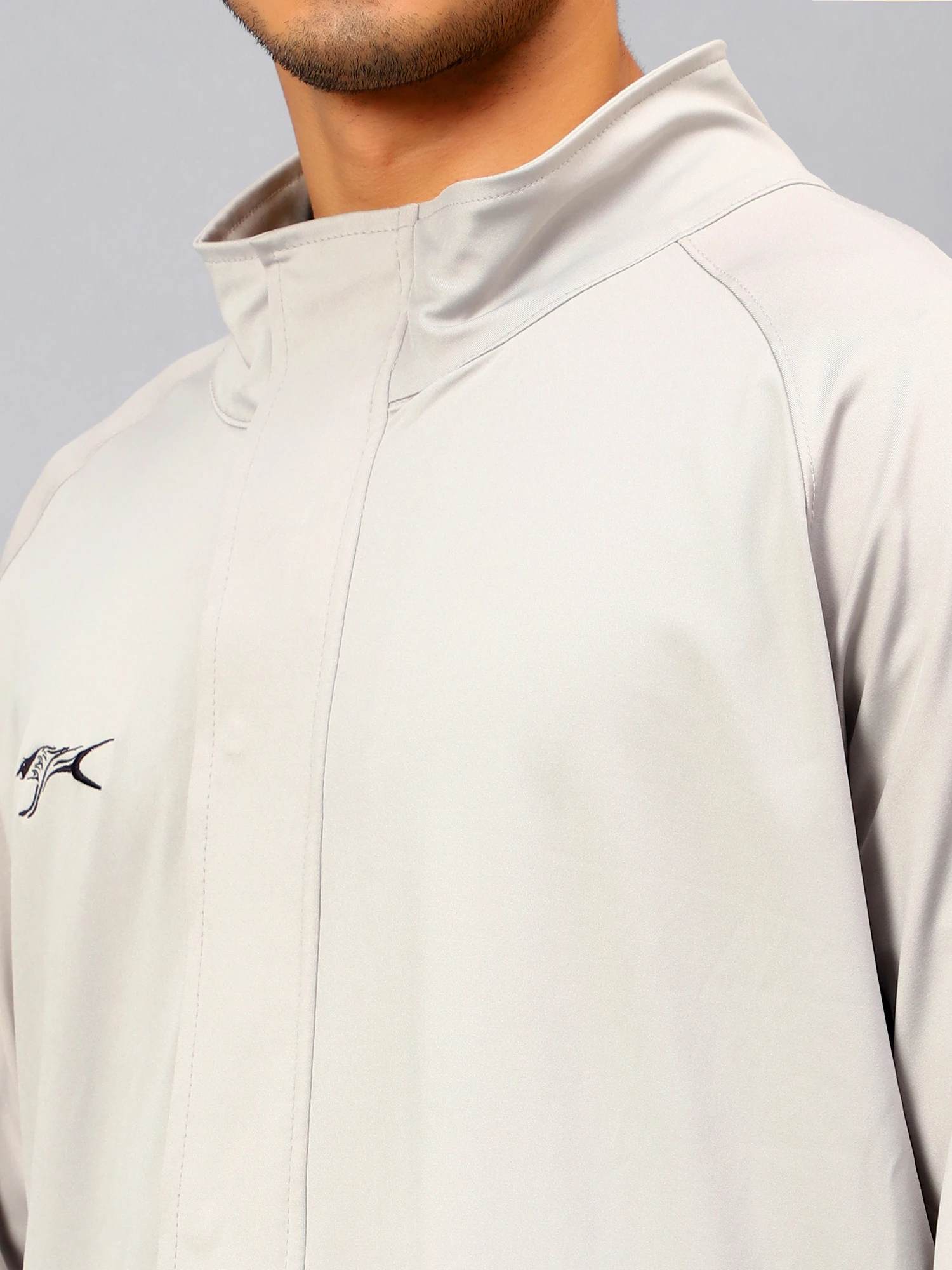 Men's Light Grey Tracksuit by Shiv Naresh