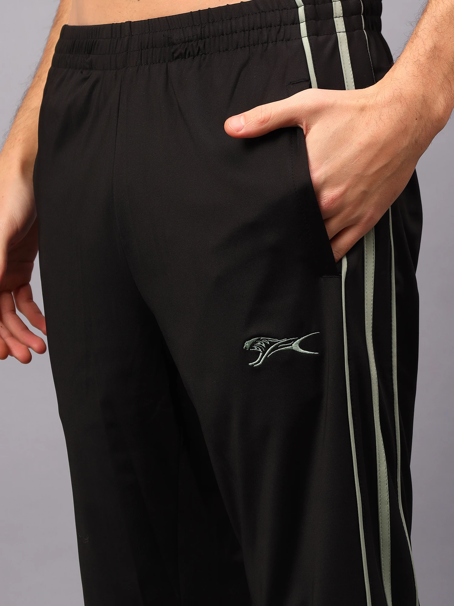 Men's black saige green casual tracksuit