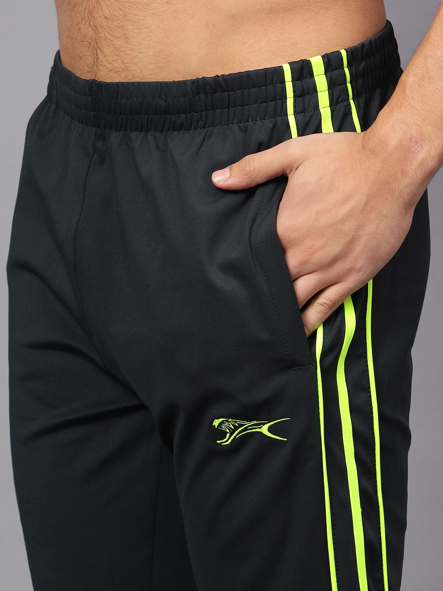 Men's Dark Grey and Lemon Tracksuit by Shiv Naresh