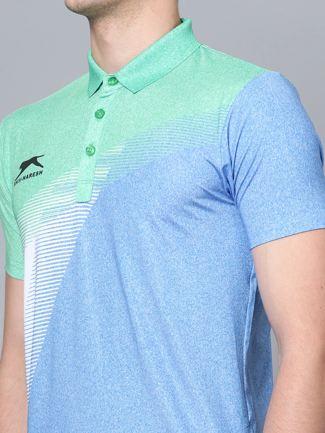 Ultra Boost smart-fit sports royal blue polo for men by Shiv Naresh