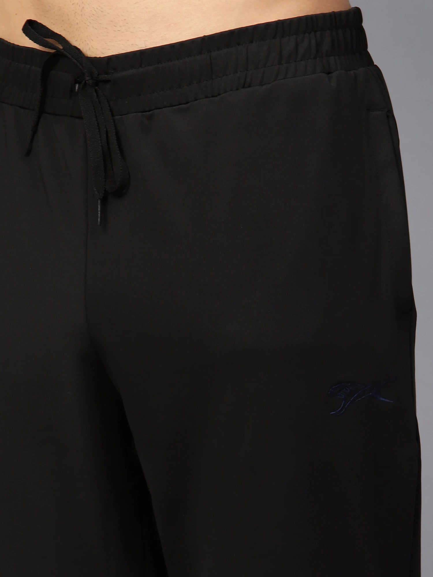 Black and Navy Blue Men's Tracksuit by Shiv Naresh