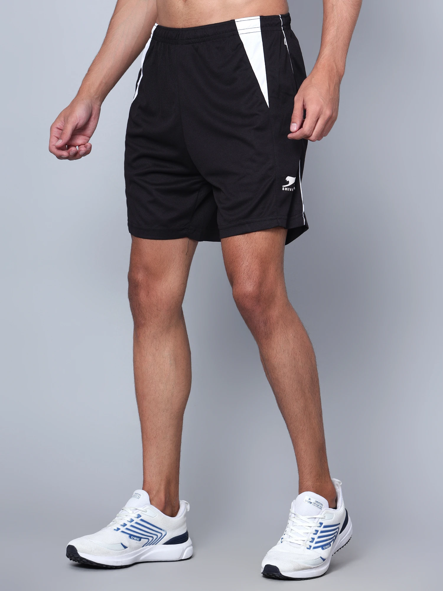 Navy Blue White Shiv Naresh Extreme Sports Shorts for men